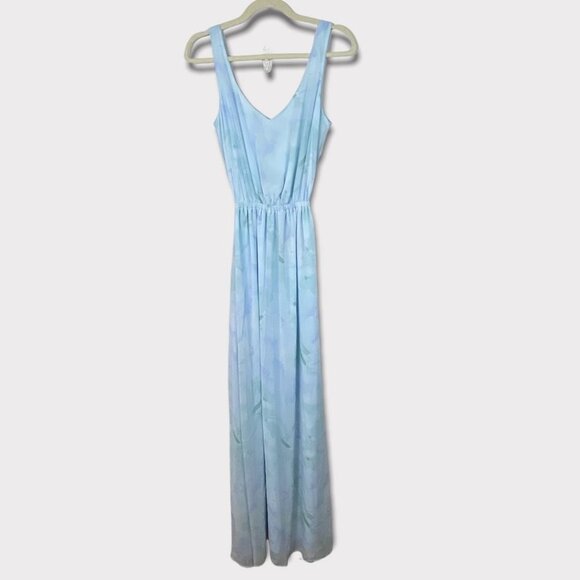 NWT Show Me Your Mumu Kendall Maxi Dress Baby Blue Gown Size XXS Bridesmaid Boho - Picture 4 of 9